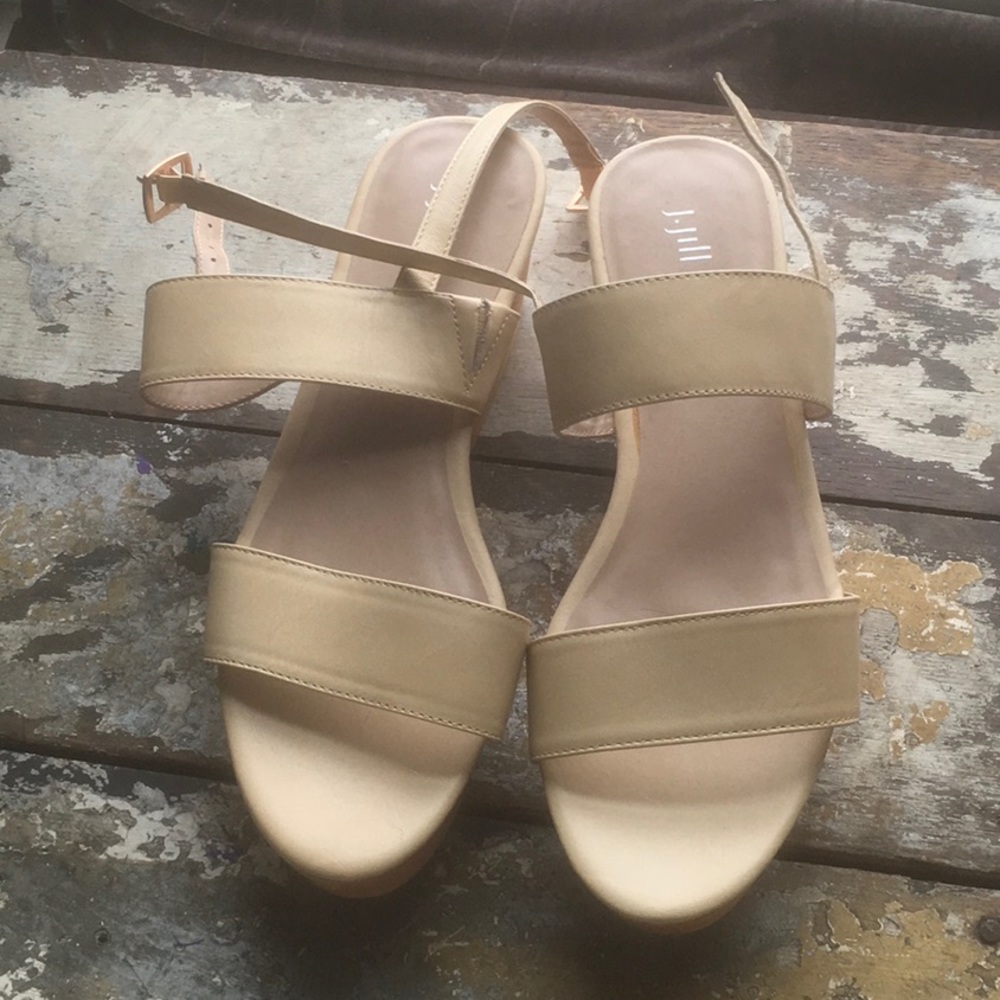 Cream colored sandals